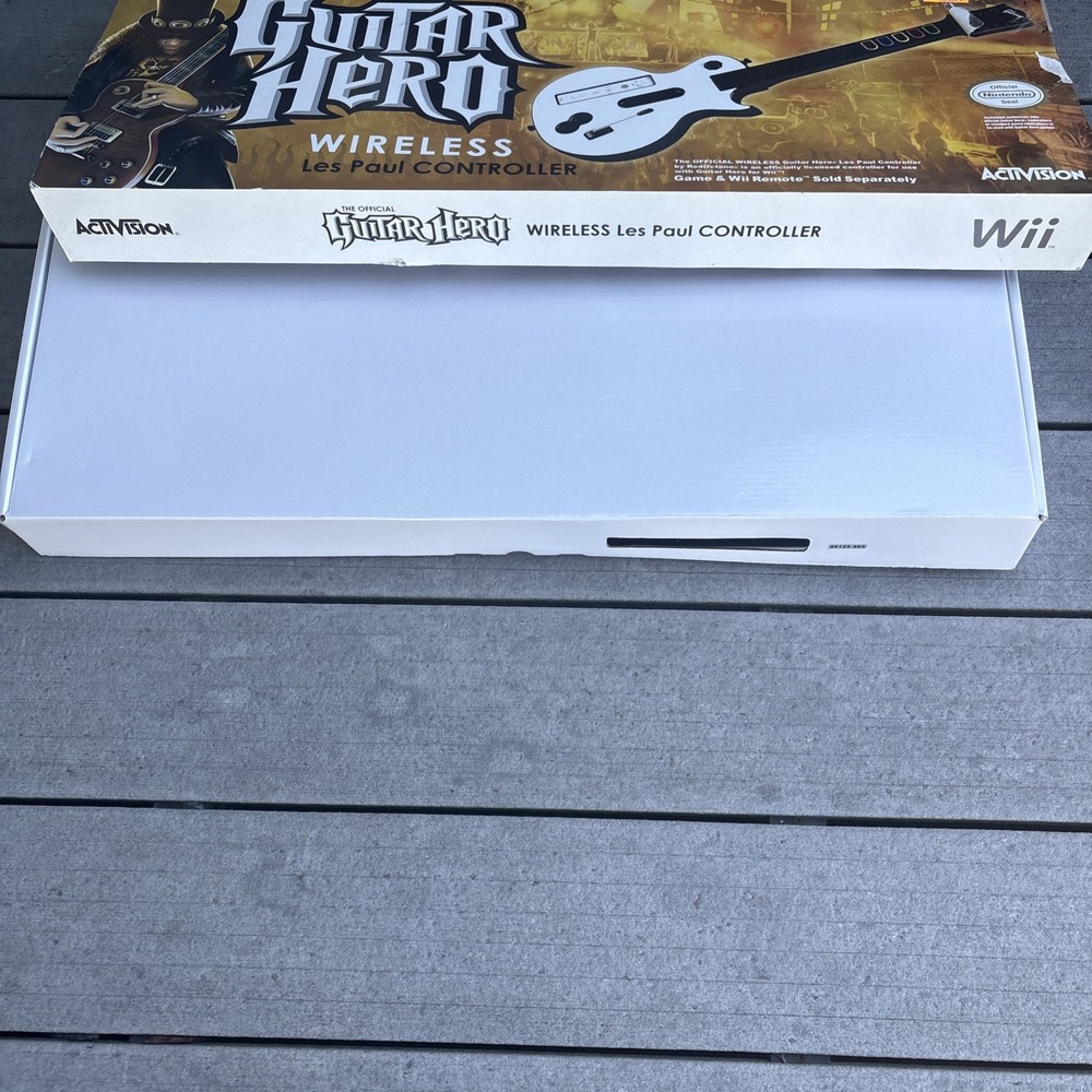 Guitar Hero Wireless Wii Les Paul Controller BOX Only And Manual - Picture 7 of 11
